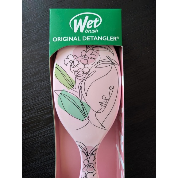 Wet Brush Other - Wet Brush Original Detangler Limited Edition Pink Line Art Face Floral Hairbrush